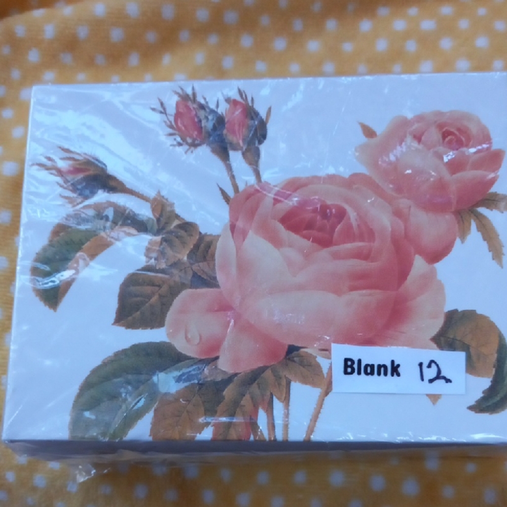 Floral Blank Cards Set Of 12, 3 Designs